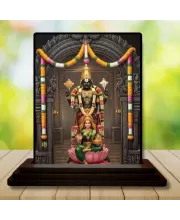 Car Dashboard Lakshmi Wooden Photo Stand  3x4 Inches, Compact & Stylish Spiritual Display For Car, Home & Office (Pack Of 1) (F49611)