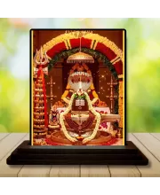 Car Dashboard Meenakshi Wooden Photo Stand  3x4 Inches, Compact & Stylish Spiritual Display For Car, Home & Office (Pack Of 1) (F49616)