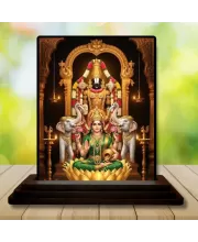 Car Dashboard Lakshmi Wooden Photo Stand  3x4 Inches, Compact & Stylish Spiritual Display For Car, Home & Office (Pack Of 1) (F49620)