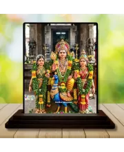 Car Dashboard Kandhara Alamgesan Wooden Photo Stand  3x4 Inches, Compact & Stylish Spiritual Display For Car, Home & Office (Pack Of 1) (F49626)