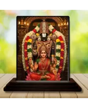 Car Dashboard Lakshmi Wooden Photo Stand  3x4 Inches, Compact & Stylish Spiritual Display For Car, Home & Office (Pack Of 1) (F49633)