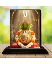 Car Dashboard Shiva Wooden Photo Stand  3x4 Inches, Compact & Stylish Spiritual Display For Car, Home & Office (Pack Of 1) (F49635)