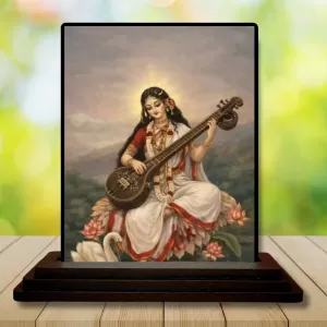Car Dashboard Saraswati Wooden Photo Stand 3x4 Inches, Compact & Stylish Spiritual Display For Car, Home & Office (Pack Of 1) (F49638) Car Dashboard Saraswati Wooden Photo Stand 3x4 Inches, Compact & Stylish Spiritual Display For Car, Home & Office (Pack Of 1) (F49638)
