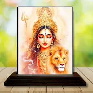 Car Dashboard Durga Wooden Photo Stand 3x4 Inches, Compact & Stylish Spiritual Display For Car, Home & Office (Pack Of 1) (F49642) Car Dashboard Durga Wooden Photo Stand 3x4 Inches, Compact & Stylish Spiritual Display For Car, Home & Office (Pack Of 1) (F49642)