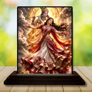 Car Dashboard Krishna And Radha Wooden Photo Stand 3x4 Inches, Compact & Stylish Spiritual Display For Car, Home & Office (Pack Of 1) (F49649) Car Dashboard Krishna And Radha Wooden Photo Stand 3x4 Inches, Compact & Stylish Spiritual Display For Car, Home & Office (Pack Of 1) (F49649)