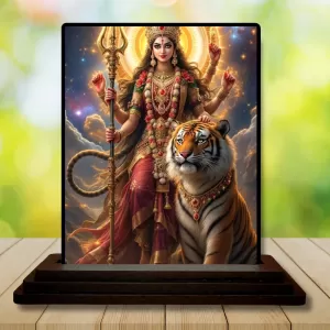 Car Dashboard Durga Wooden Photo Stand 3x4 Inches, Compact & Stylish Spiritual Display For Car, Home & Office (Pack Of 1) (F49650) Car Dashboard Durga Wooden Photo Stand 3x4 Inches, Compact & Stylish Spiritual Display For Car, Home & Office (Pack Of 1) (F49650)