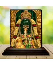 Car Dashboard Lakshmi Wooden Photo Stand  3x4 Inches, Compact & Stylish Spiritual Display For Car, Home & Office (Pack Of 1) (F49651)