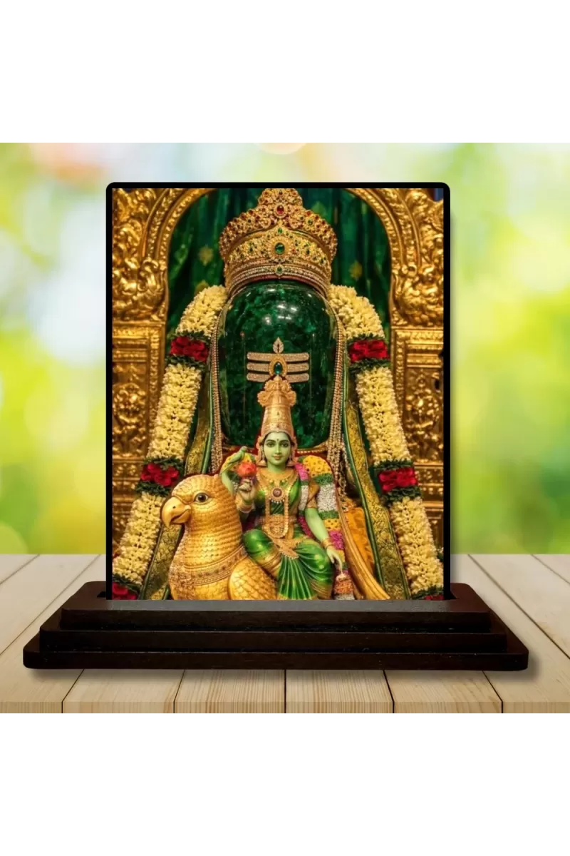 Car Dashboard Lakshmi Wooden Photo Stand  3x4 Inches, Compact & Stylish Spiritual Display For Car, Home & Office (Pack Of 1) (F49651)