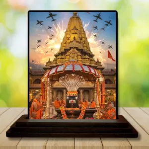 Car Dashboard Mahakaleshwar Temple Wooden Photo Stand 3x4 Inches, Compact & Stylish Spiritual Display For Car, Home & Office (Pack Of 1) (F49656) Car Dashboard Mahakaleshwar Temple Wooden Photo Stand 3x4 Inches, Compact & Stylish Spiritual Display For Car, Home & Office (Pack Of 1) (F49656)