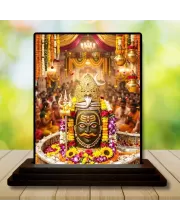 Car Dashboard Shiva Wooden Photo Stand  3x4 Inches, Compact & Stylish Spiritual Display For Car, Home & Office (Pack Of 1) (F49659)