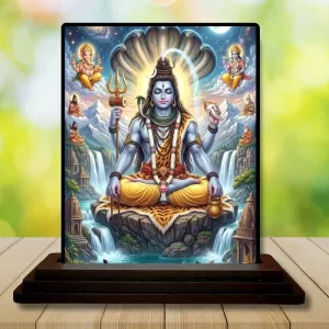 Car Dashboard Shiva Wooden Photo Stand 3x4 Inches, Compact & Stylish Spiritual Display For Car, Home & Office (Pack Of 1) (F49670) Car Dashboard Shiva Wooden Photo Stand 3x4 Inches, Compact & Stylish Spiritual Display For Car, Home & Office (Pack Of 1) (F49670)