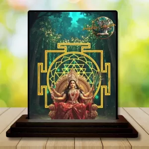 Car Dashboard Tripura Sundari Wooden Photo Stand 3x4 Inches, Compact & Stylish Spiritual Display For Car, Home & Office (Pack Of 1) (F49671) Car Dashboard Tripura Sundari Wooden Photo Stand 3x4 Inches, Compact & Stylish Spiritual Display For Car, Home & Office (Pack Of 1) (F49671)
