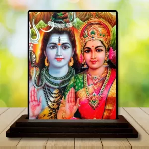 Car Dashboard Shiva And Parvati Wooden Photo Stand 3x4 Inches, Compact & Stylish Spiritual Display For Car, Home & Office (Pack Of 1) (F49686) Car Dashboard Shiva And Parvati Wooden Photo Stand 3x4 Inches, Compact & Stylish Spiritual Display For Car, Home & Office (Pack Of 1) (F49686)