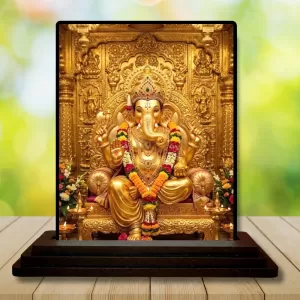 Car Dashboard Ganesha Wooden Photo Stand 3x4 Inches, Compact & Stylish Spiritual Display For Car, Home & Office (Pack Of 1) (F49688) Car Dashboard Ganesha Wooden Photo Stand 3x4 Inches, Compact & Stylish Spiritual Display For Car, Home & Office (Pack Of 1) (F49688)