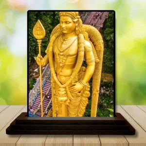 Car Dashboard Murugan Wooden Photo Stand 3x4 Inches, Compact & Stylish Spiritual Display For Car, Home & Office (Pack Of 1) (F49703) Car Dashboard Murugan Wooden Photo Stand 3x4 Inches, Compact & Stylish Spiritual Display For Car, Home & Office (Pack Of 1) (F49703)