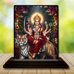 Car Dashboard Durga Wooden Photo Stand 3x4 Inches, Compact & Stylish Spiritual Display For Car, Home & Office (Pack Of 1) (F49704) Car Dashboard Durga Wooden Photo Stand 3x4 Inches, Compact & Stylish Spiritual Display For Car, Home & Office (Pack Of 1) (F49704)