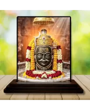 Car Dashboard Shiva Wooden Photo Stand  3x4 Inches, Compact & Stylish Spiritual Display For Car, Home & Office (Pack Of 1) (F49712)