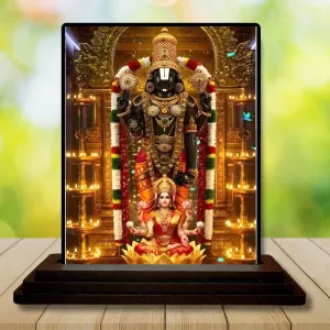 Car Dashboard Lord Ganesha Wooden Photo Stand  3x4 Inches, Compact & Stylish Spiritual Display For Car, Home & Office (Pack Of 1) (F49717)