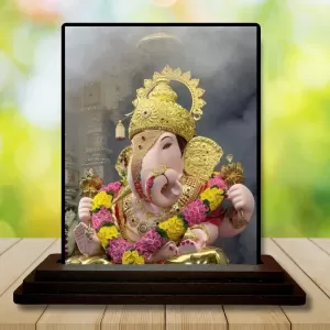 Car Dashboard Ganesha Wooden Photo Stand 3x4 Inches, Compact & Stylish Spiritual Display For Car, Home & Office (Pack Of 1) (F49727) Car Dashboard Ganesha Wooden Photo Stand 3x4 Inches, Compact & Stylish Spiritual Display For Car, Home & Office (Pack Of 1) (F49727)