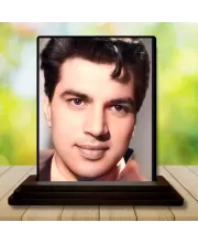 Car Dashboard Shree Dharmendra Wooden Photo Stand  3x4 Inches, Compact & Stylish Spiritual Display For Car, Home & Office (Pack Of 1) (F49730)