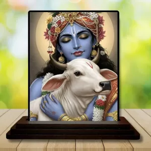 Car Dashboard Krishna Wooden Photo Stand 3x4 Inches, Compact & Stylish Spiritual Display For Car, Home & Office (Pack Of 1) (F49733) Car Dashboard Krishna Wooden Photo Stand 3x4 Inches, Compact & Stylish Spiritual Display For Car, Home & Office (Pack Of 1) (F49733)