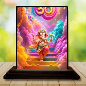 Car Dashboard Ganesha Wooden Photo Stand 3x4 Inches, Compact & Stylish Spiritual Display For Car, Home & Office (Pack Of 1) (F49741) Car Dashboard Ganesha Wooden Photo Stand 3x4 Inches, Compact & Stylish Spiritual Display For Car, Home & Office (Pack Of 1) (F49741)