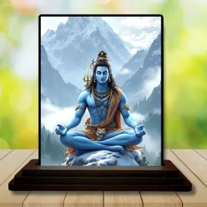 Car Dashboard Shiva Wooden Photo Stand 3x4 Inches, Compact & Stylish Spiritual Display For Car, Home & Office (Pack Of 1) (F49743) Car Dashboard Shiva Wooden Photo Stand 3x4 Inches, Compact & Stylish Spiritual Display For Car, Home & Office (Pack Of 1) (F49743)