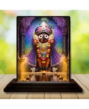 Car Dashboard Jagannatha Wooden Photo Stand  3x4 Inches, Compact & Stylish Spiritual Display For Car, Home & Office (Pack Of 1) (F49753)