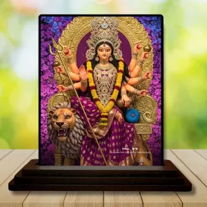 Car Dashboard Durga Wooden Photo Stand 3x4 Inches, Compact & Stylish Spiritual Display For Car, Home & Office (Pack Of 1) (F49754) Car Dashboard Durga Wooden Photo Stand 3x4 Inches, Compact & Stylish Spiritual Display For Car, Home & Office (Pack Of 1) (F49754)