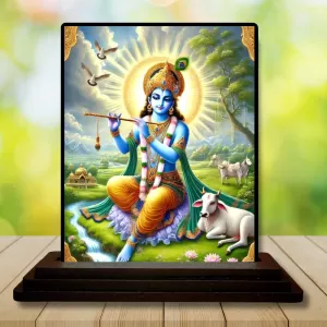 Car Dashboard Krishna Wooden Photo Stand 3x4 Inches, Compact & Stylish Spiritual Display For Car, Home & Office (Pack Of 1) (F49755) Car Dashboard Krishna Wooden Photo Stand 3x4 Inches, Compact & Stylish Spiritual Display For Car, Home & Office (Pack Of 1) (F49755)