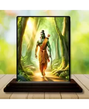 Car Dashboard Ram Wooden Photo Stand  3x4 Inches, Compact & Stylish Spiritual Display For Car, Home & Office (Pack Of 1) (F49764)