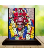 Car Dashboard Kali Wooden Photo Stand  3x4 Inches, Compact & Stylish Spiritual Display For Car, Home & Office (Pack Of 1) (F49766)
