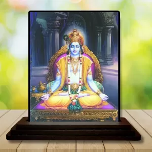 Car Dashboard Lord Vishnu Wooden Photo Stand 3x4 Inches, Compact & Stylish Spiritual Display For Car, Home & Office (Pack Of 1) (F49772) Car Dashboard Lord Vishnu Wooden Photo Stand 3x4 Inches, Compact & Stylish Spiritual Display For Car, Home & Office (Pack Of 1) (F49772)