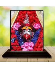Car Dashboard Ganesha Wooden Photo Stand  3x4 Inches, Compact & Stylish Spiritual Display For Car, Home & Office (Pack Of 1) (F49774)