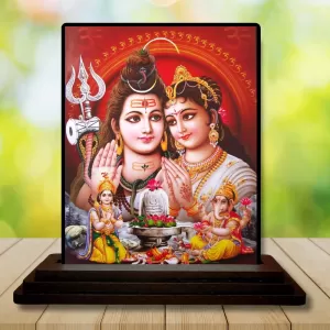 Car Dashboard Lord Shiva And Parvati Wooden Photo Stand 3x4 Inches, Compact & Stylish Spiritual Display For Car, Home & Office (Pack Of 1) (F49781) Car Dashboard Lord Shiva And Parvati Wooden Photo Stand 3x4 Inches, Compact & Stylish Spiritual Display For Car, Home & Office (Pack Of 1) (F49781)
