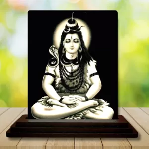 Car Dashboard Lord Shiva Wooden Photo Stand 3x4 Inches, Compact & Stylish Spiritual Display For Car, Home & Office (Pack Of 1) (F49797) Car Dashboard Lord Shiva Wooden Photo Stand 3x4 Inches, Compact & Stylish Spiritual Display For Car, Home & Office (Pack Of 1) (F49797)