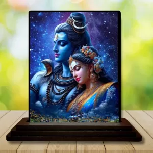 Car Dashboard Shiva And Parvati Wooden Photo Stand 3x4 Inches, Compact & Stylish Spiritual Display For Car, Home & Office (Pack Of 1) (F49798) Car Dashboard Shiva And Parvati Wooden Photo Stand 3x4 Inches, Compact & Stylish Spiritual Display For Car, Home & Office (Pack Of 1) (F49798)
