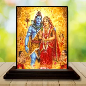 Car Dashboard Shiva And Parvati Wooden Photo Stand 3x4 Inches, Compact & Stylish Spiritual Display For Car, Home & Office (Pack Of 1) (F49799) Car Dashboard Shiva And Parvati Wooden Photo Stand 3x4 Inches, Compact & Stylish Spiritual Display For Car, Home & Office (Pack Of 1) (F49799)