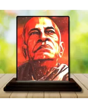 Car Dashboard Dwayne Johnson Wooden Photo Stand  3x4 Inches, Compact & Stylish Spiritual Display For Car, Home & Office (Pack Of 1) (F49804)