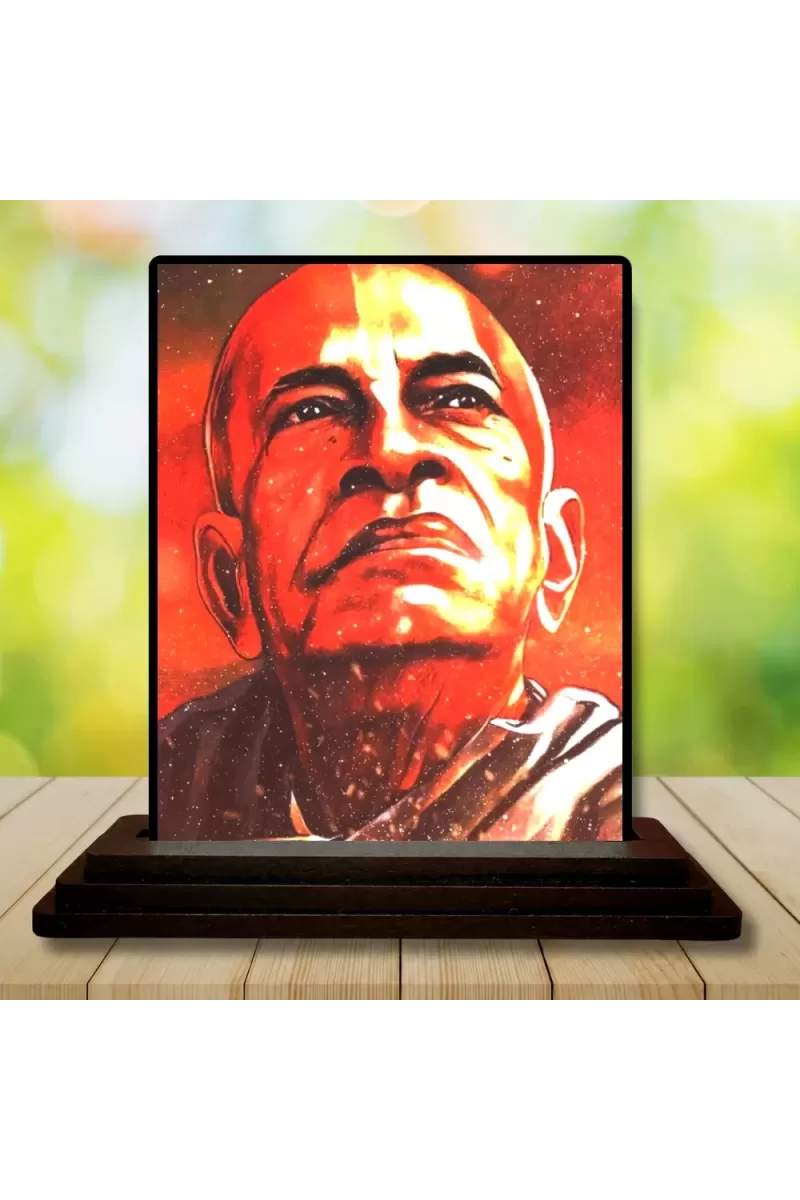 Car Dashboard Dwayne Johnson Wooden Photo Stand  3x4 Inches, Compact & Stylish Spiritual Display For Car, Home & Office (Pack Of 1) (F49804)