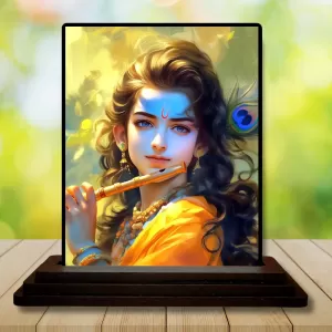 Car Dashboard Lord Shree Krishna Wooden Photo Stand 3x4 Inches, Compact & Stylish Spiritual Display For Car, Home & Office (Pack Of 1) (F49810) Car Dashboard Lord Shree Krishna Wooden Photo Stand 3x4 Inches, Compact & Stylish Spiritual Display For Car, Home & Office (Pack Of 1) (F49810)
