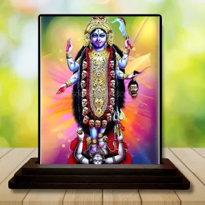 Car Dashboard Goddess Kali Wooden Photo Stand 3x4 Inches, Compact & Stylish Spiritual Display For Car, Home & Office (Pack Of 1) (F49811) Car Dashboard Goddess Kali Wooden Photo Stand 3x4 Inches, Compact & Stylish Spiritual Display For Car, Home & Office (Pack Of 1) (F49811)