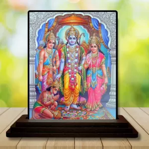 Car Dashboard Lord Ram Darbar Wooden Photo Stand 3x4 Inches, Compact & Stylish Spiritual Display For Car, Home & Office (Pack Of 1) (F49813) Car Dashboard Lord Ram Darbar Wooden Photo Stand 3x4 Inches, Compact & Stylish Spiritual Display For Car, Home & Office (Pack Of 1) (F49813)