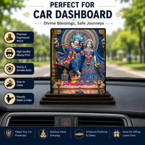 Car Dashboard Shree Radha Shree Krishna Wooden Photo Stand 3x4 Inches, Compact & Stylish Spiritual Display For Car, Home & Office (Pack Of 1) (F48667) Car Dashboard Shree Radha Shree Krishna Wooden Photo Stand 3x4 Inches, Compact & Stylish Spiritual Display For Car, Home & Office (Pack Of 1) (F48667)