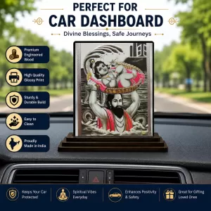 Car Dashboard Vasudeva And Shree Krishna Wooden Photo Stand 3x4 Inches, Compact & Stylish Spiritual Display For Car, Home & Office (Pack Of 1) (F48700) Car Dashboard Vasudeva And Shree Krishna Wooden Photo Stand 3x4 Inches, Compact & Stylish Spiritual Display For Car, Home & Office (Pack Of 1) (F48700)