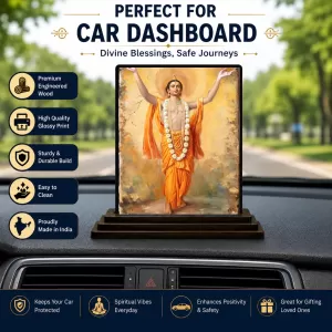 Car Dashboard Shree Krishna Wooden Photo Stand 3x4 Inches, Compact & Stylish Spiritual Display For Car, Home & Office (Pack Of 1) (F48707) Car Dashboard Shree Krishna Wooden Photo Stand 3x4 Inches, Compact & Stylish Spiritual Display For Car, Home & Office (Pack Of 1) (F48707)