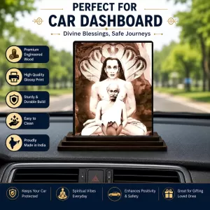 Car Dashboard Mahaabtar Babaji And Lahiri Mahasaya Wooden Photo Stand 3x4 Inches, Compact & Stylish Spiritual Display For Car, Home & Office (Pack Of 1) (F48715) Car Dashboard Mahaabtar Babaji And Lahiri Mahasaya Wooden Photo Stand 3x4 Inches, Compact & Stylish Spiritual Display For Car, Home & Office (Pack Of 1) (F48715)