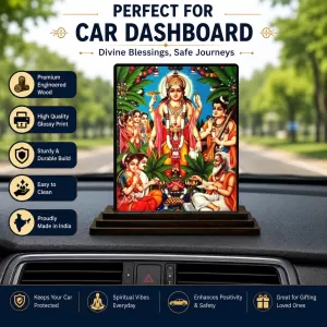 Car Dashboard Lord Vishnu Wooden Photo Stand 3x4 Inches, Compact & Stylish Spiritual Display For Car, Home & Office (Pack Of 1) (F48717) Car Dashboard Lord Vishnu Wooden Photo Stand 3x4 Inches, Compact & Stylish Spiritual Display For Car, Home & Office (Pack Of 1) (F48717)