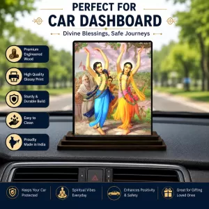 Car Dashboard Shree Chaitannya Wooden Photo Stand 3x4 Inches, Compact & Stylish Spiritual Display For Car, Home & Office (Pack Of 1) (F48734) Car Dashboard Shree Chaitannya Wooden Photo Stand 3x4 Inches, Compact & Stylish Spiritual Display For Car, Home & Office (Pack Of 1) (F48734)