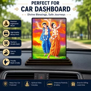Car Dashboard Shree Chaitannya Wooden Photo Stand 3x4 Inches, Compact & Stylish Spiritual Display For Car, Home & Office (Pack Of 1) (F48738) Car Dashboard Shree Chaitannya Wooden Photo Stand 3x4 Inches, Compact & Stylish Spiritual Display For Car, Home & Office (Pack Of 1) (F48738)